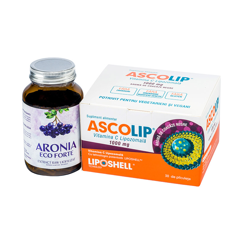 Pachet Promoțional - Vitamina C Lipozomală 1000mg LIPOSHELL® + Aronia Eco Forte - Image 2
