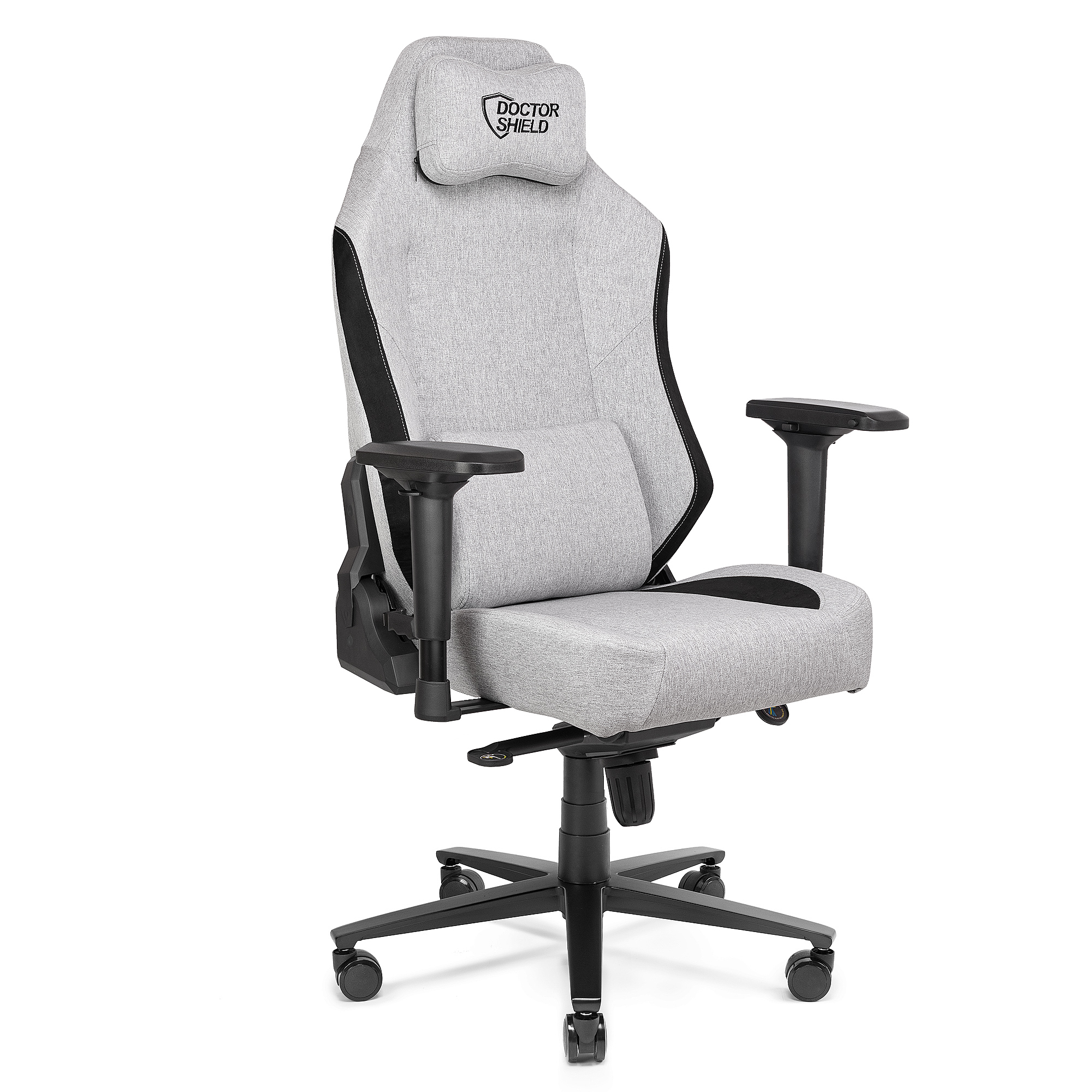 Scaun Gaming Profesional Dr.Shield Capsule Textil, King Size XXL, Rezistenta 200 KG - Gri