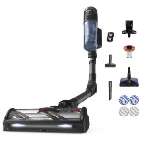 Aspirator vertical Rowenta X-Force Flex 12.60 NEO RH9LC1WO cu mop  380W  autonomie 60 min  panou de control  recipient praf 0.65L  albastru & negru