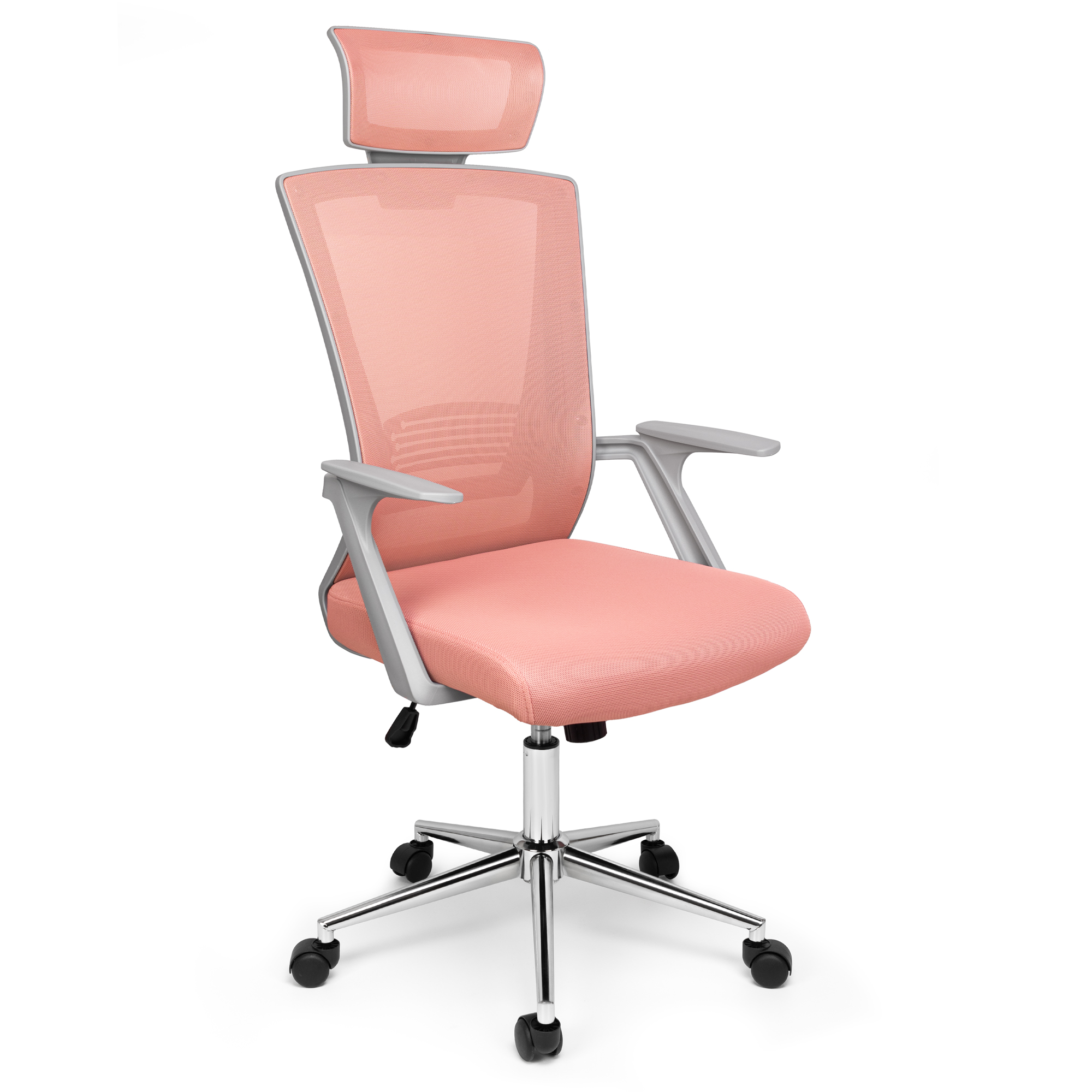Scaun de Birou, Dr.Home Pixy XL, Cadru Otel, Mesh - Roz
