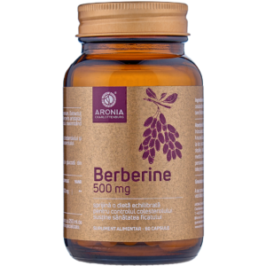 Berberine la 500mg — 60 de capsule  cu proprietăți de echilibrare a valorilor glicemiei și de fortificare a mecanismelor de detoxifiere