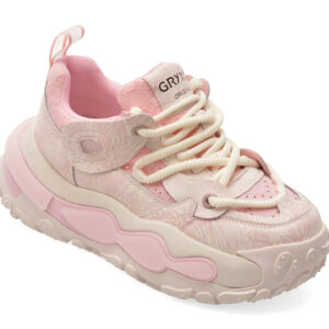 Pantofi sport GRYXX roz, 5373, din material textil si piele naturala