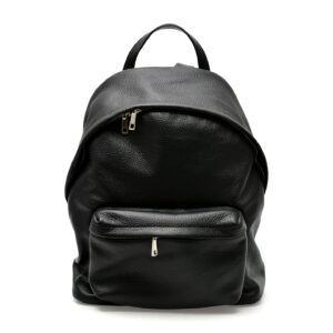 Rucsac MARIO FERRETTI negru, BB72, din piele naturala
