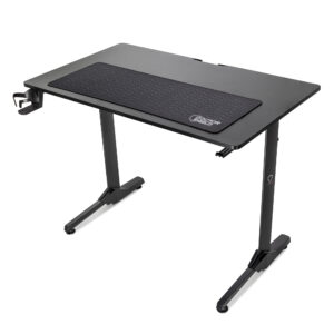 Birou Gaming, Dr.Shield EVO 2.0, Marime L, 100 x 60 x 75 CM, Cadru Otel, Blat Fibra de Carbon, Mouse Pad Inlcus – Negru