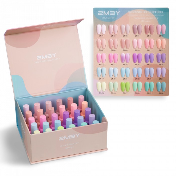Gel Lack Collection 1 - Spring Pastel - set 30 buc