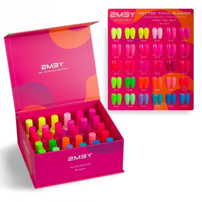 Gel Lack Collection 2 - Summer Neon - set 30 buc