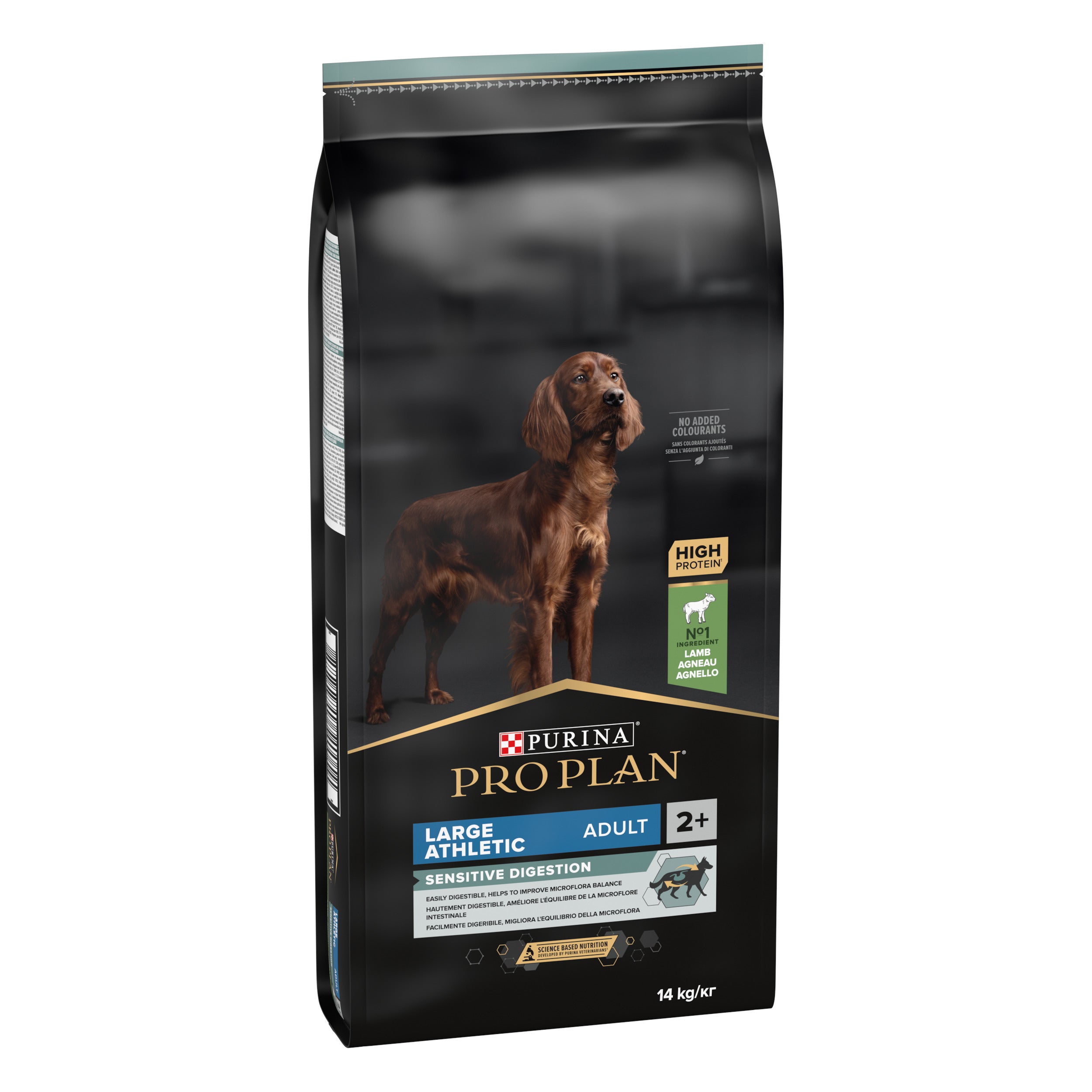 Hrana uscata pentru caini Pro Plan Large Athletic Adult, Sensitive Digestion, Miel, 14kg 14kg