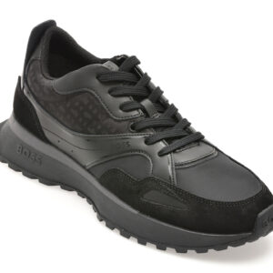Pantofi sport BOSS negri, 6496, din material textil