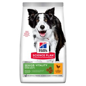 Hrana uscata caini, Hill’s Science Plan Canine Senior Vitality Medium Chicken, 14 kg