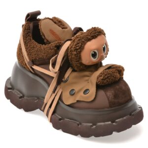 Pantofi sport GRYXX maro, 6116, din material textil si piele naturala