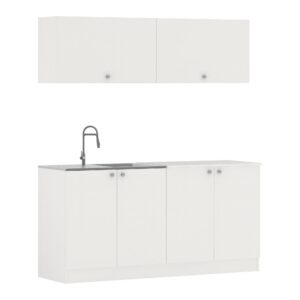 Bucatarie Alegra, Alb, L 160 cm