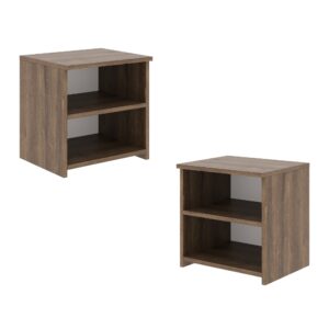 Set 2 Noptiere Alma, O Polita, Stejar Bronz, 40 x 33 x 40 cm
