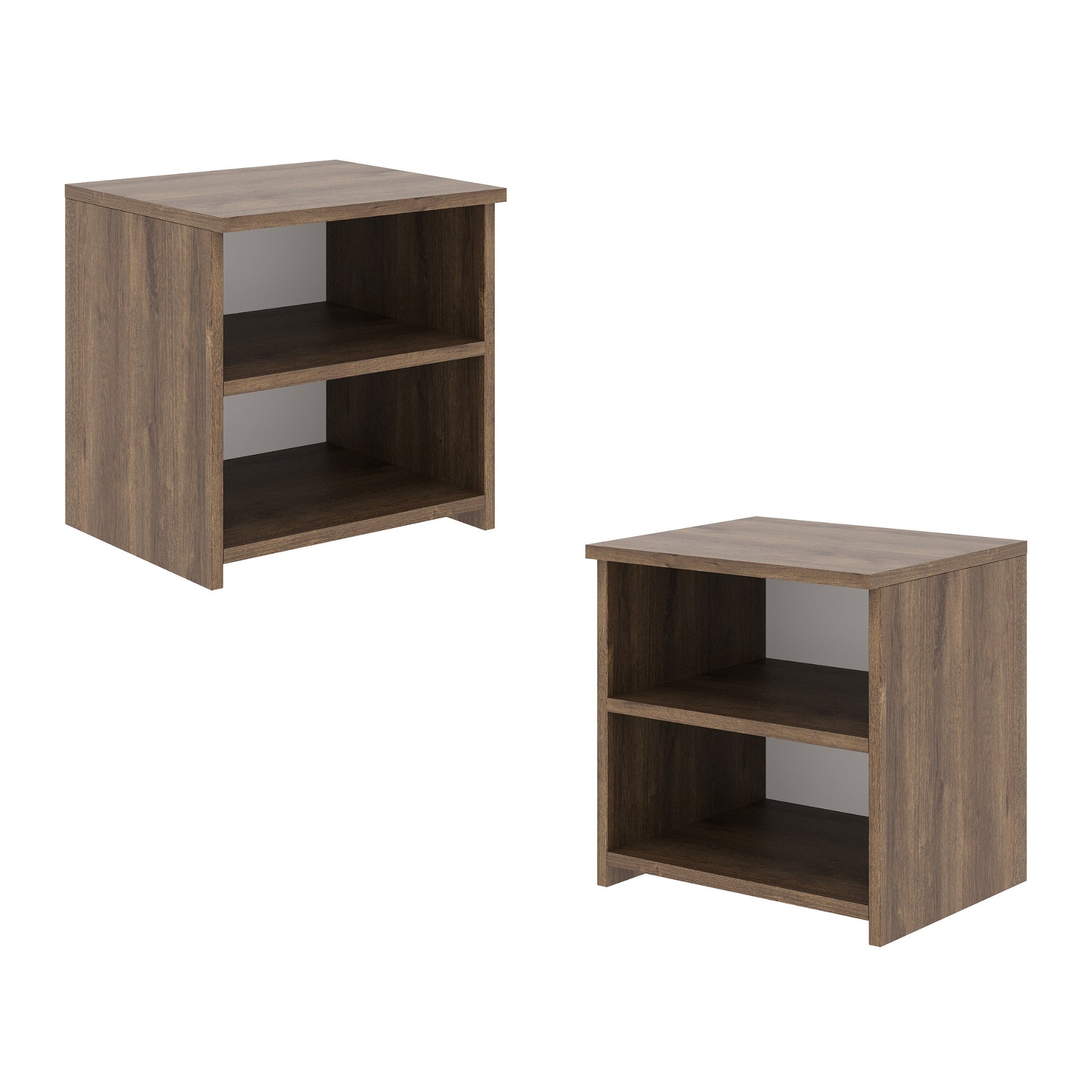 Set 2 Noptiere Alma, O Polita, Stejar Bronz, 40 x 33 x 40 cm