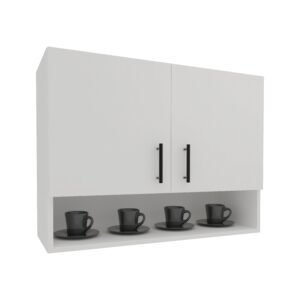 Corp Superior Berna, 2 Usi, cu spatiu, Alb, 80 x 30 x 60 cm
