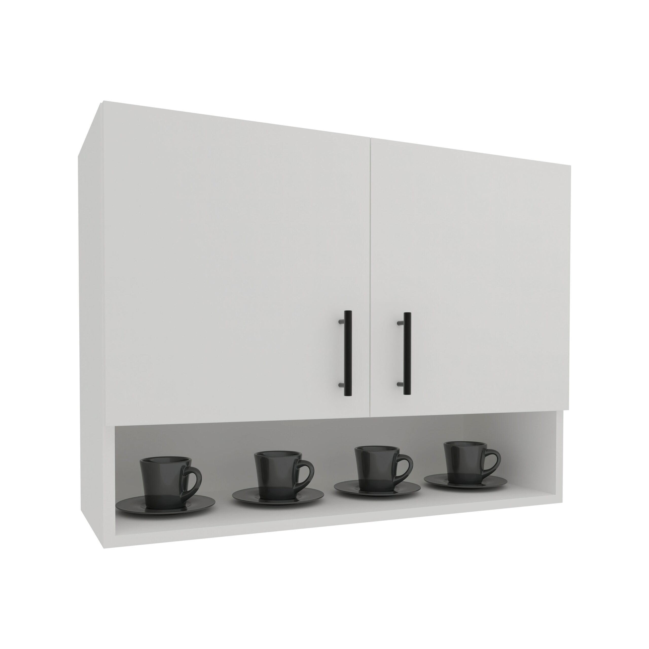Corp Superior Berna, 2 Usi, cu spatiu, Alb, 80 x 30 x 60 cm