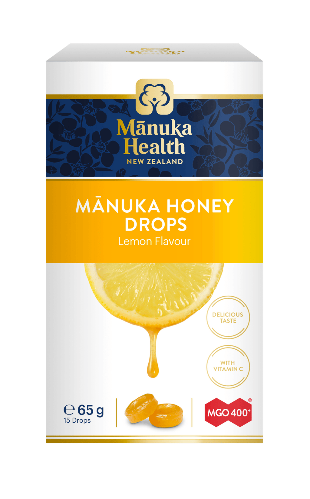 Bomboane drosprui cu miere de Manuka MGO 400+ (65g) (lamaie) - Image 2
