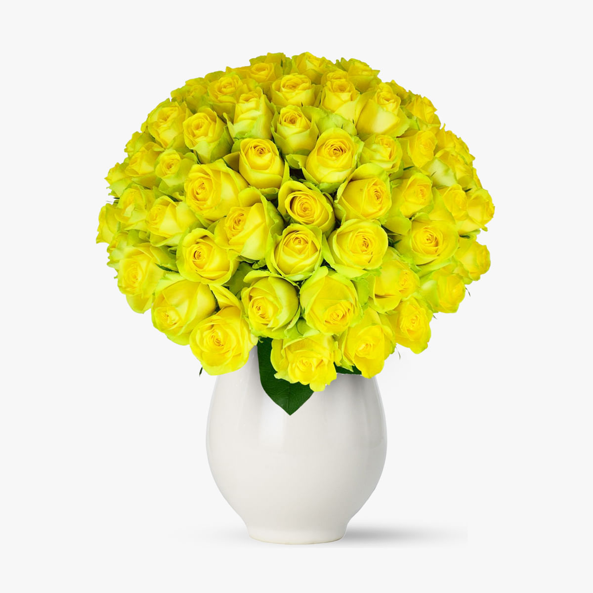 Buchet de 55 trandafiri galbeni