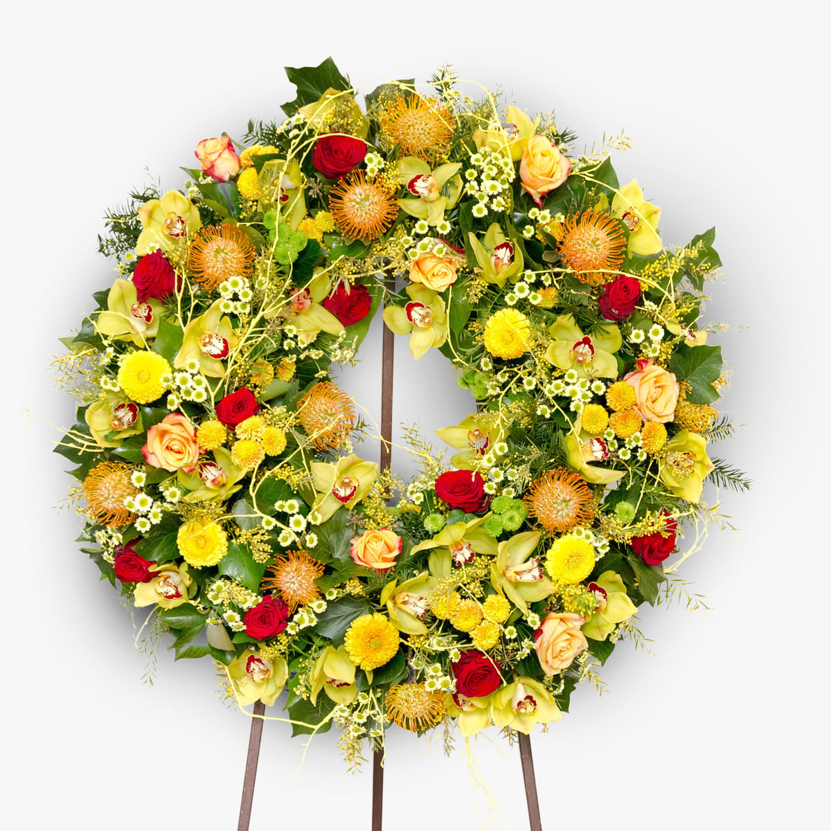 Coroana funerara cu orhidee