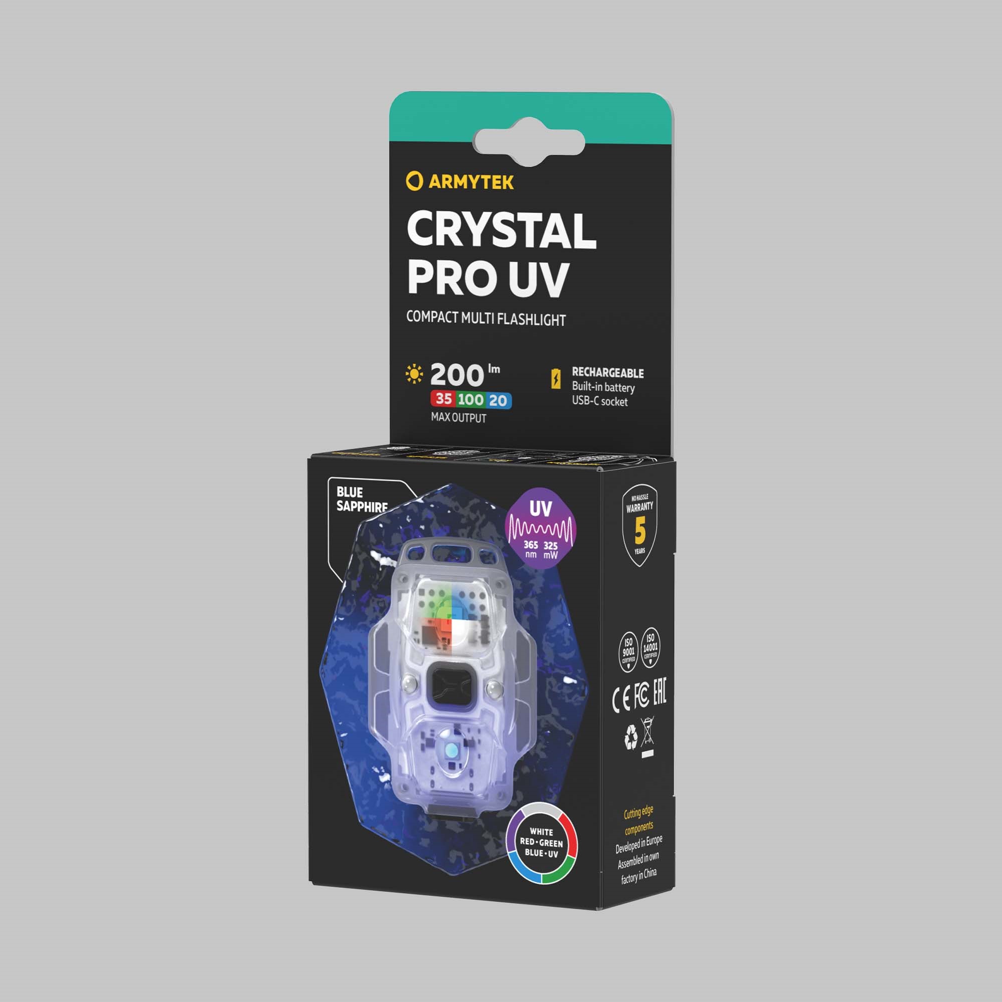 LANTERNA ARMYTEK MODEL CRYSTAL PRO UV - BLUE - Image 3