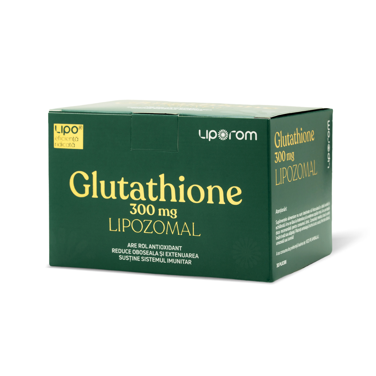 Glutathione lipozomal 300mg, 30 plicuri, Liporom
