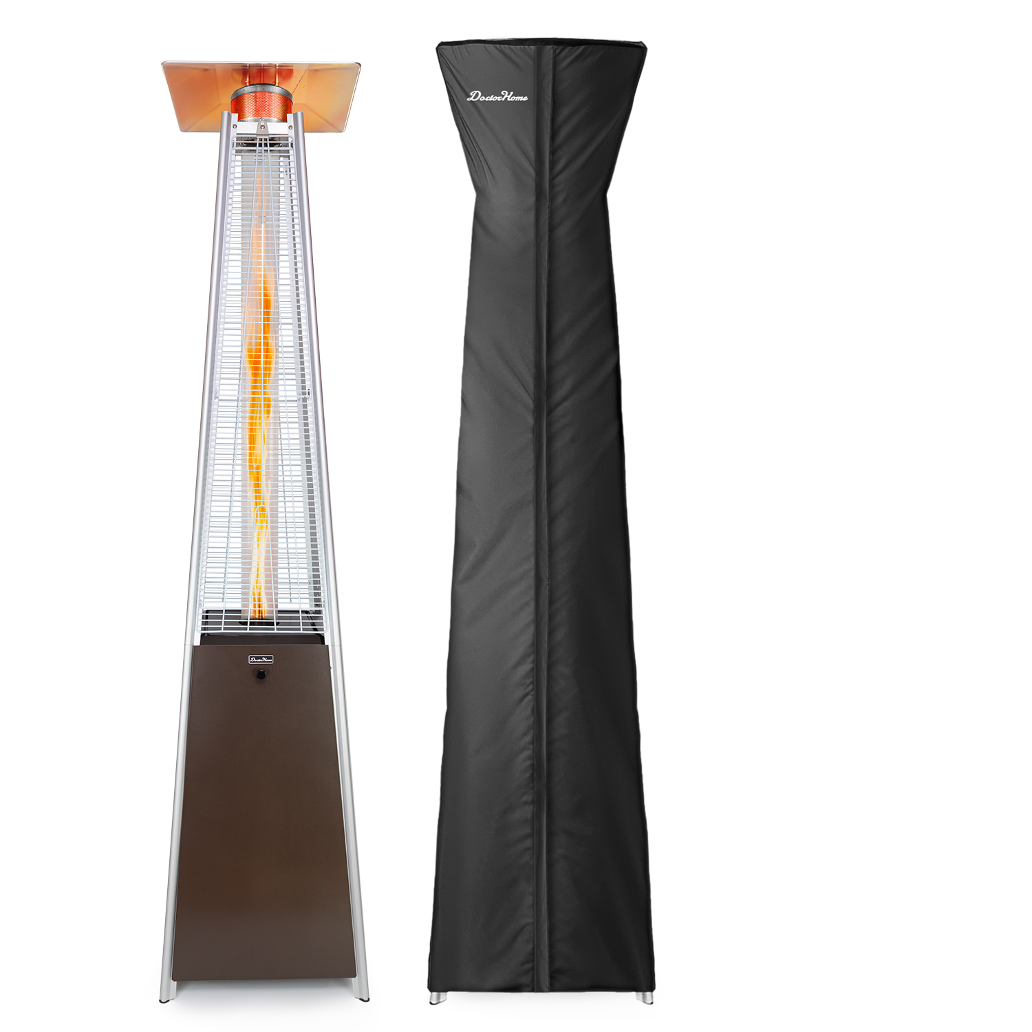 Husa de Protectie pentru Incalzitor de Terasa pe Gaz, Model Piramida, Doctor Home, 210 X 53 - Negru