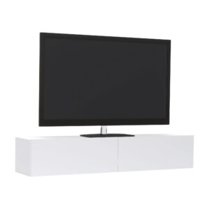 Comoda TV Isla, 2 Usi, Alb, 135 x 28 x 25 cm