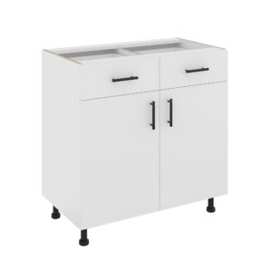 Corp Baza Karo, 2 Sertare, 2 Usi, Alb, 80 x 50 x 80 cm