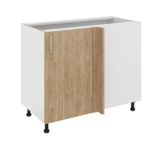 Corp Baza Colt Karo, Lemn Natural/Alb, 98 x 50 x 80 cm