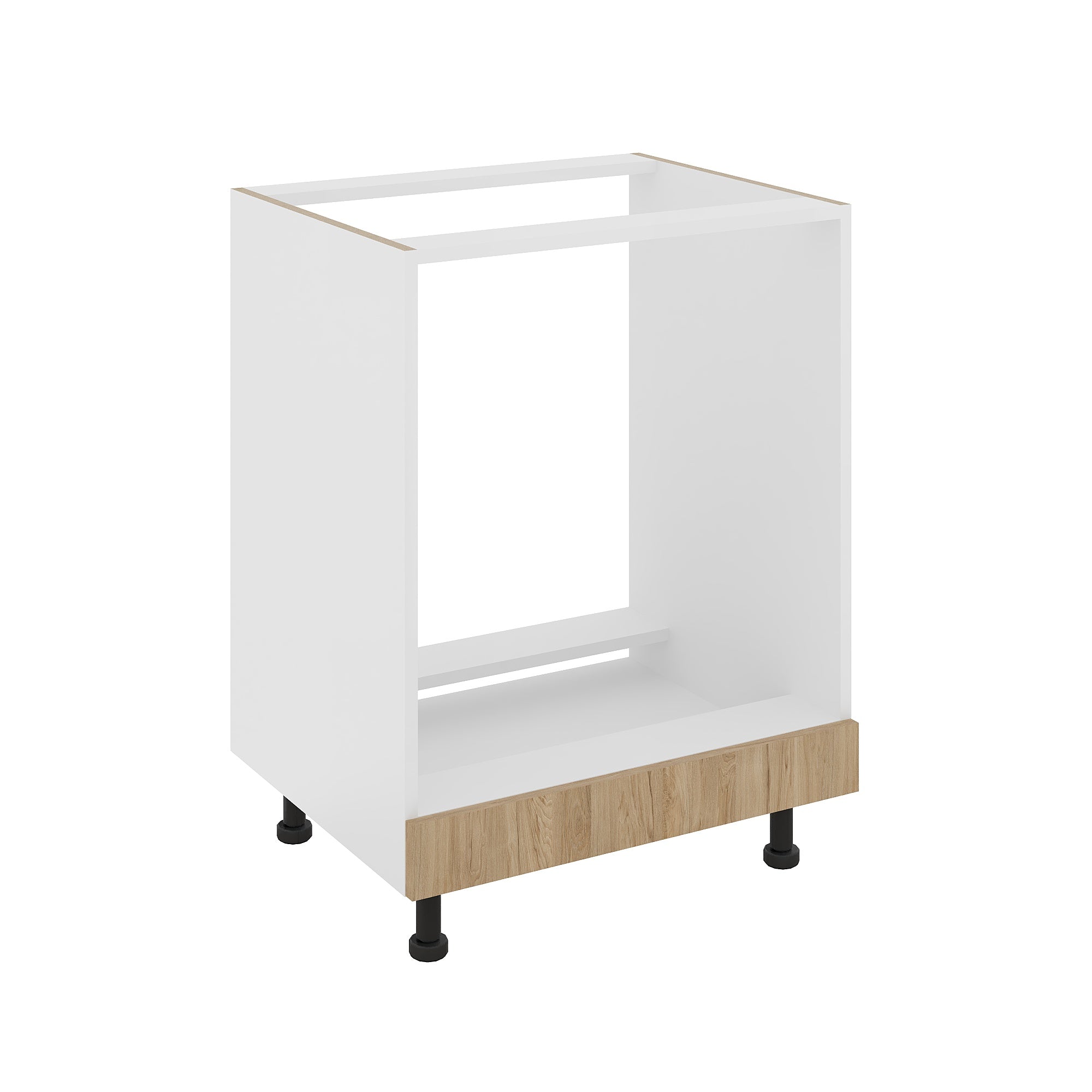 Corp Cuptor Karo, Lemn Natural/Alb, 60 x 50 x 80 cm
