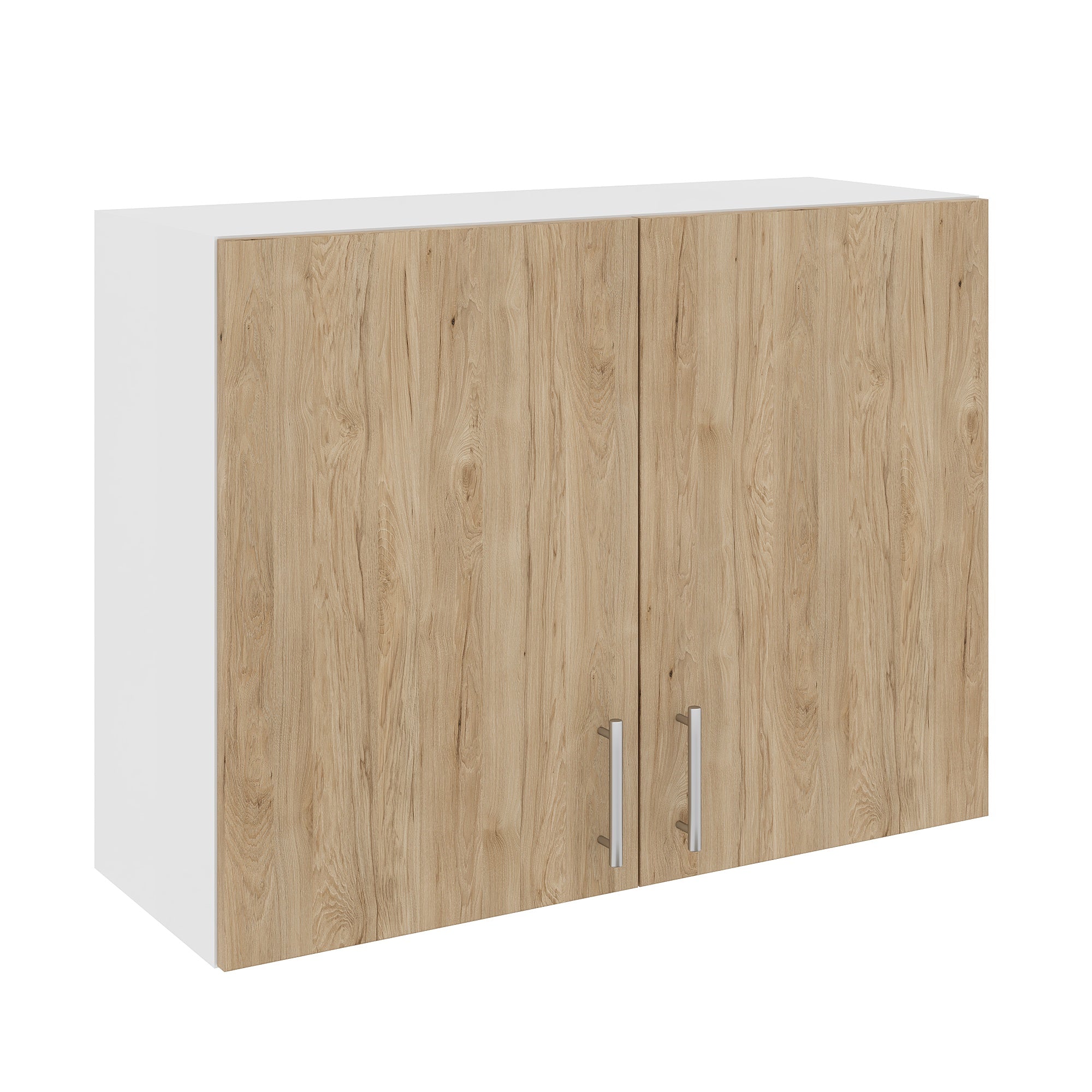 Corp Superior Karo, 2 Usi, Lemn Natural/Alb, 80 x 30 x 60 cm