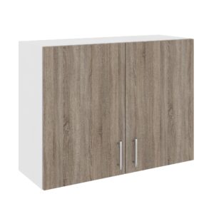Corp Superior Karo, 2 Usi, Stejar Sonoma Inchis/Alb, 80 x 30 x 60 cm