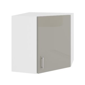 Corp Superior Colt Karo, Gri Lucios/Alb, MDF, 60 x 60 x 60 cm