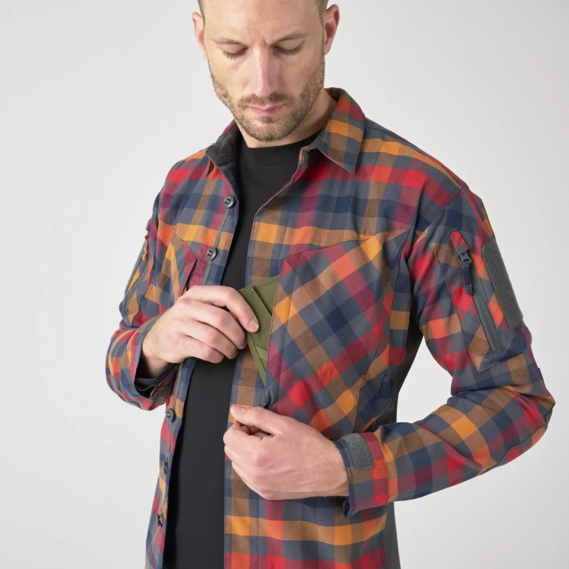 MBDU SHIRT - NYLON SORONA BLEND DARK AUTUMN CHECKERED - Image 2