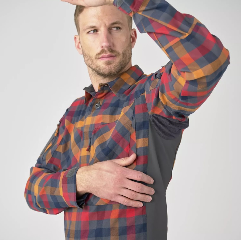 MBDU SHIRT - NYLON SORONA BLEND DARK AUTUMN CHECKERED - Image 3