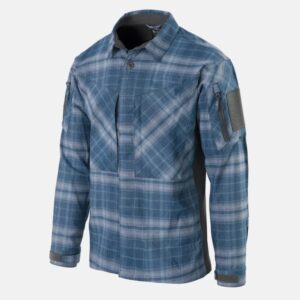MBDU SHIRT WESTERN BLUE PLAID
