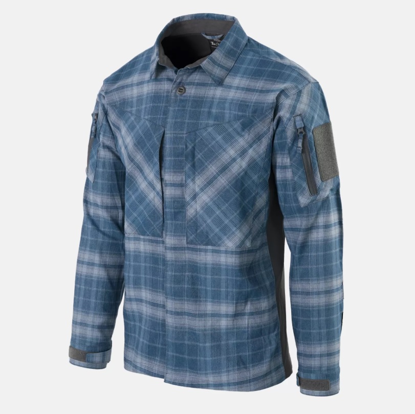 MBDU SHIRT WESTERN BLUE PLAID