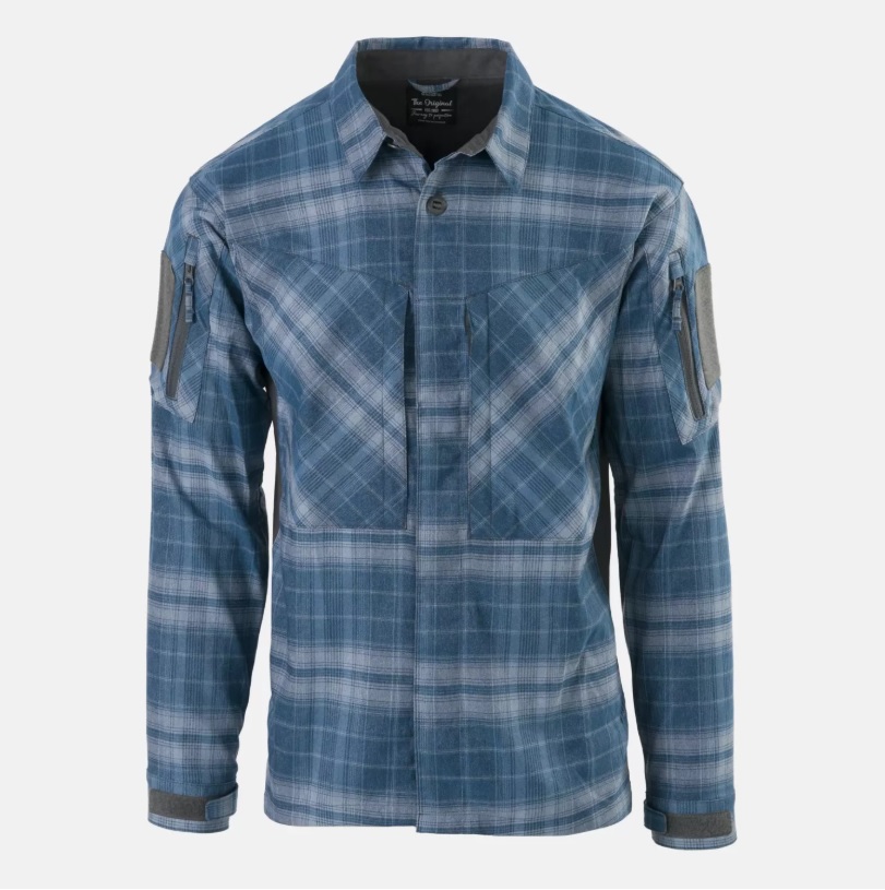 MBDU SHIRT WESTERN BLUE PLAID - Image 2