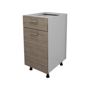 Corp Baza Lecce, 1 Sertar, 1 Usa, Stejar Sonoma Inchis/Alb, 40 x 50 x 80 cm