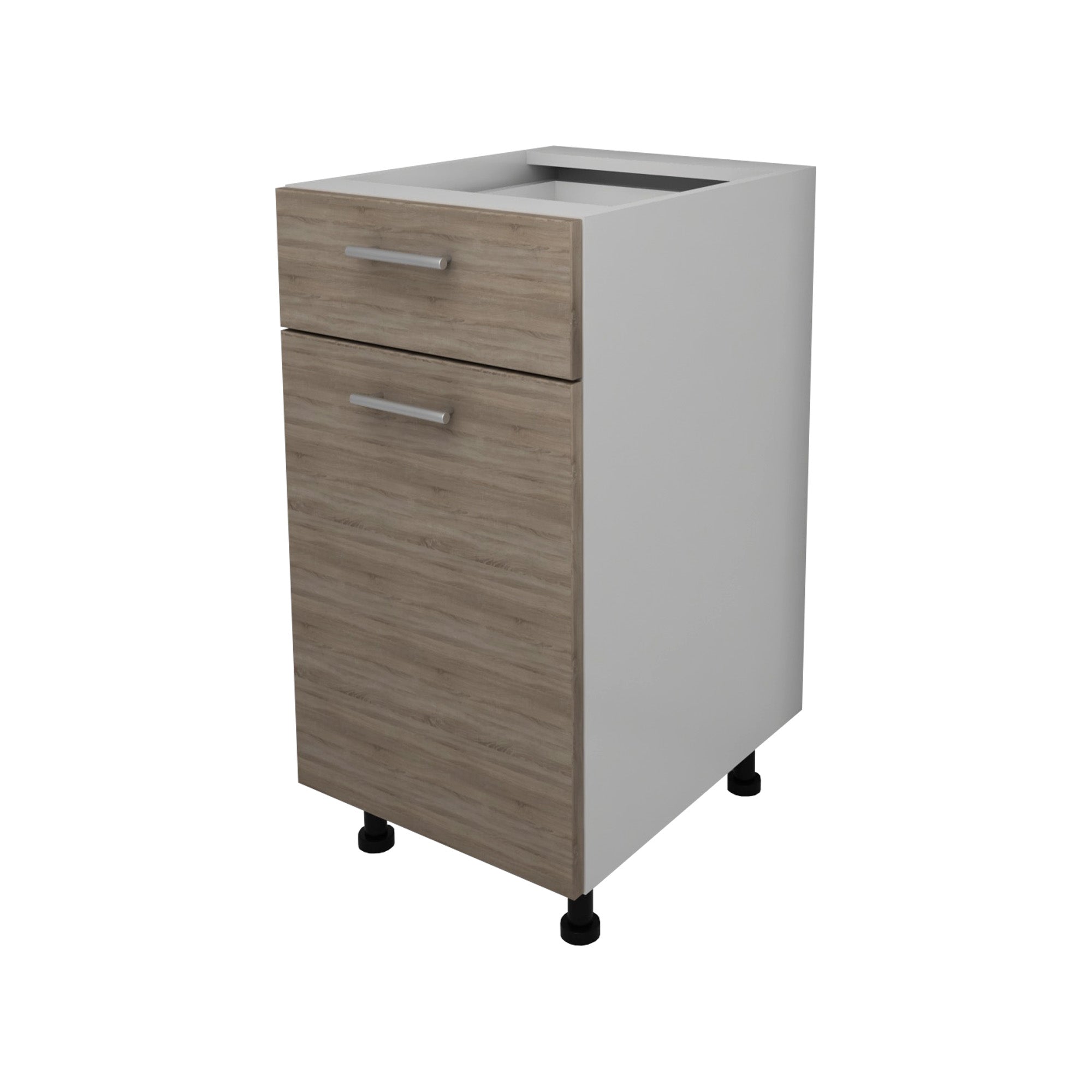 Corp Baza Lecce, 1 Sertar, 1 Usa, Stejar Sonoma Inchis/Alb, 40 x 50 x 80 cm