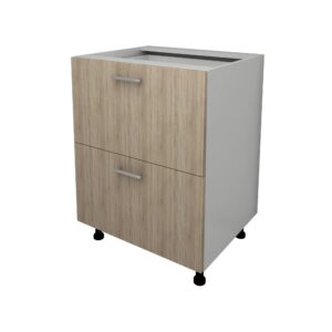 Corp Baza Lecce, 2 Sertare, Stejar Sonoma/Alb, 60 x 50 x 80 cm