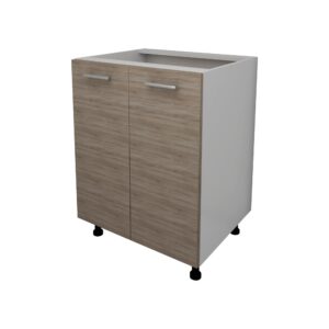 Corp Baza Lecce, 2 Usi, Stejar Sonoma Inchis/Alb, 60 x 50 x 80 cm