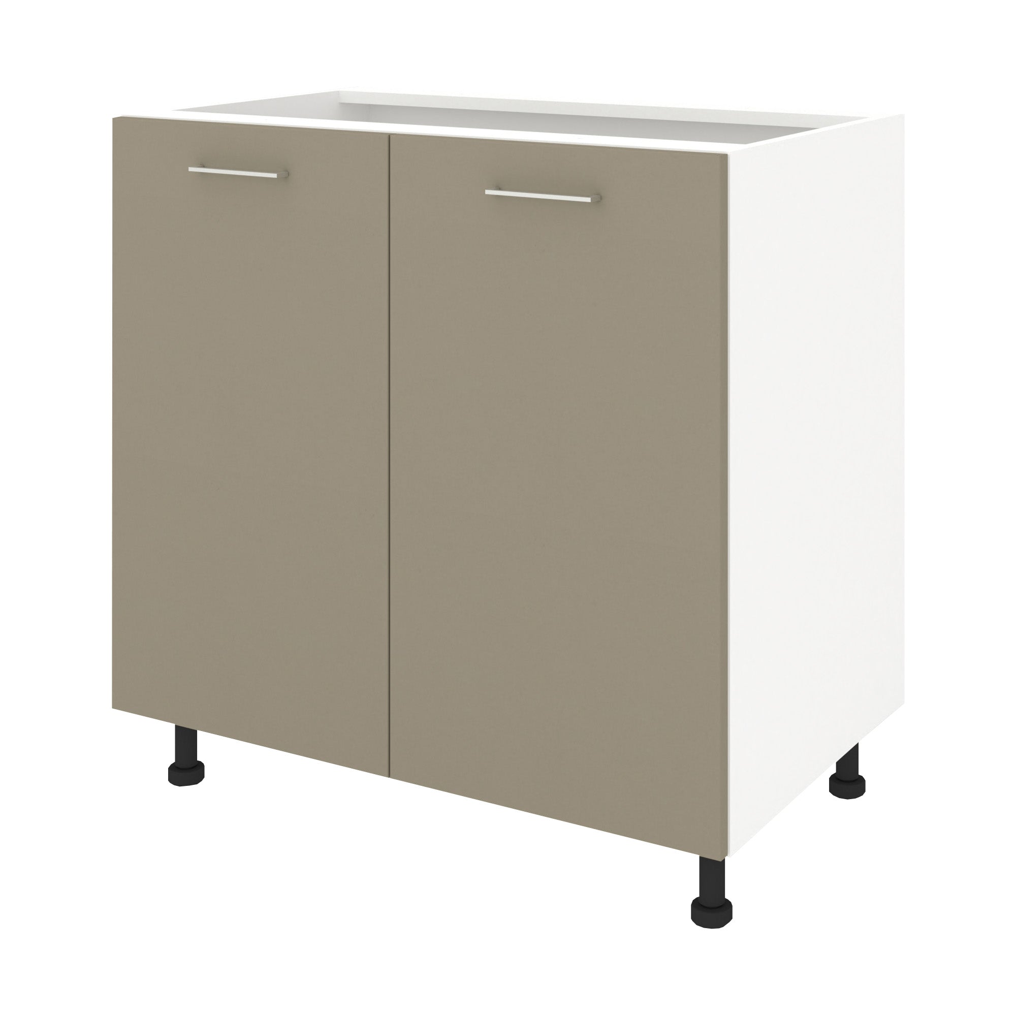 Corp Baza Lecce, 2 Usi, Taupe/Alb, 80 x 50 x 80 cm