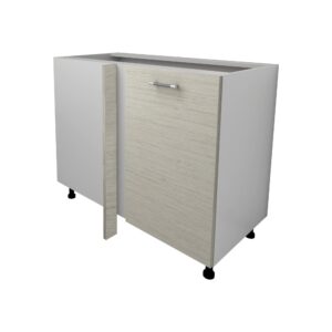 Corp Baza Colt Lecce, Lemn Alb/Alb, 98 x 50 x 80 cm