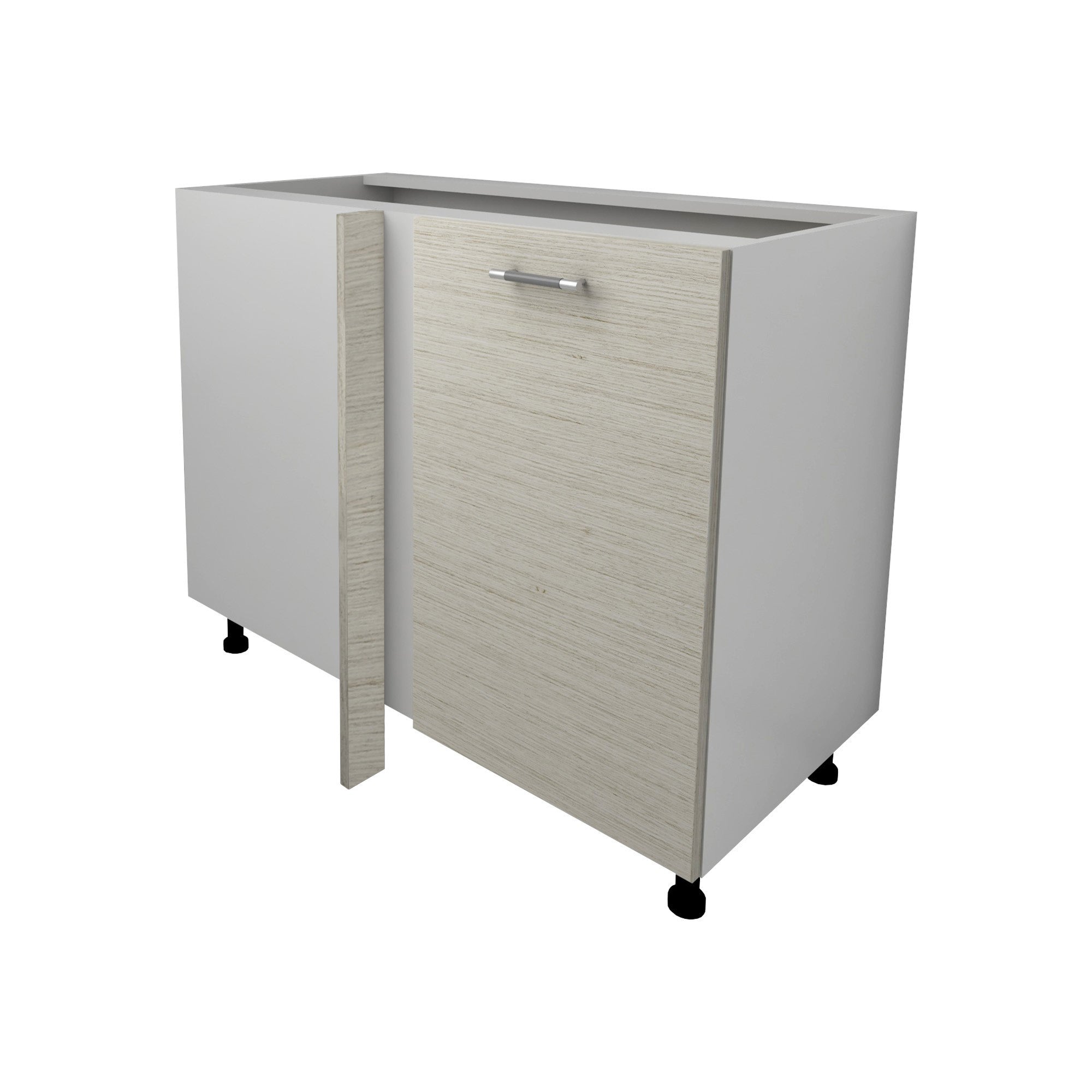 Corp Baza Colt Lecce, Lemn Alb/Alb, 98 x 50 x 80 cm