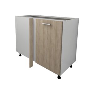 Corp Baza Colt Lecce, Stejar Sonoma/Alb, 98 x 50 x 80 cm