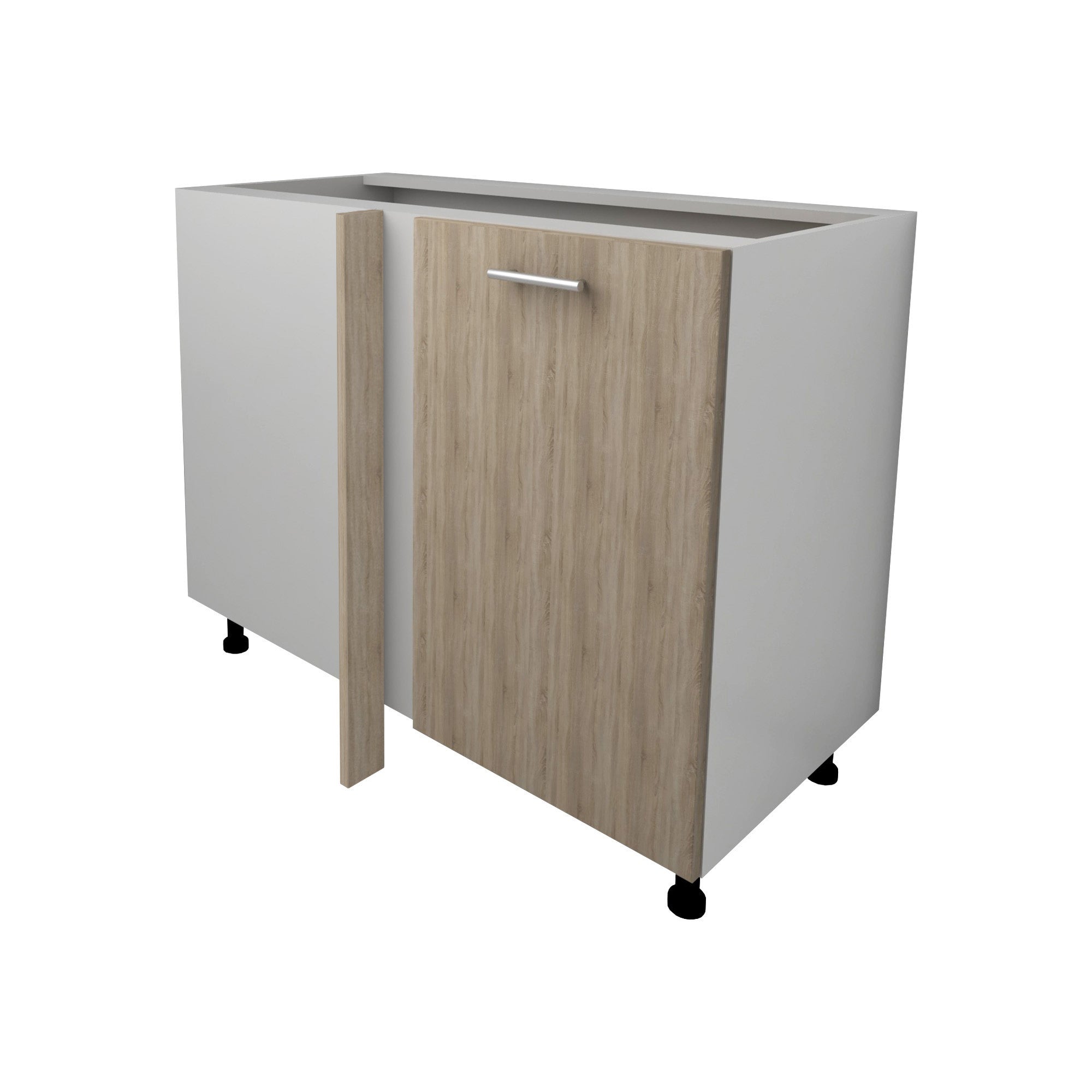 Corp Baza Colt Lecce, Stejar Sonoma/Alb, 98 x 50 x 80 cm