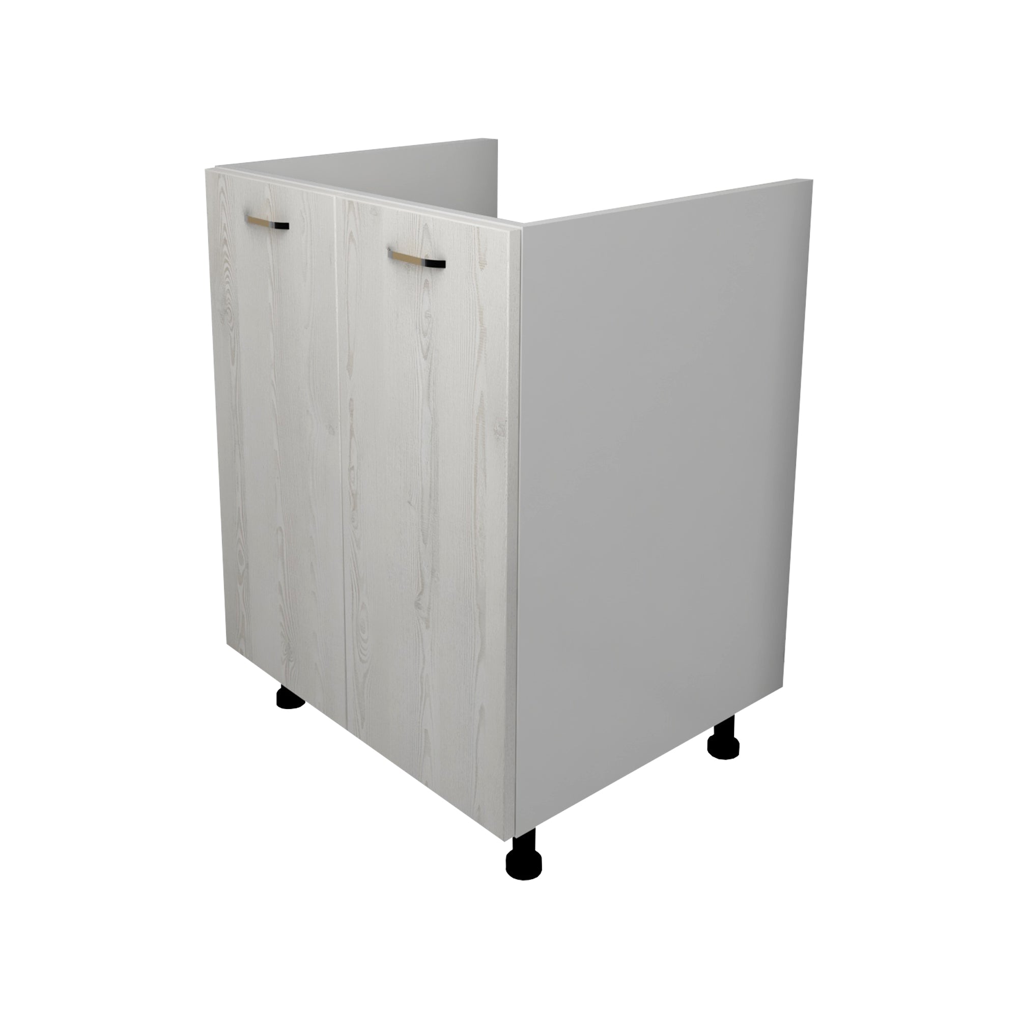 Corp Masca Chiuveta Lecce, 2 Usi, Pin Alb/Alb, 60 x 50 x 80 cm