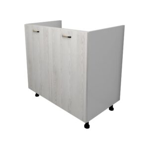 Corp Masca Chiuveta Lecce, 2 Usi, Pin Alb/Alb, 80 x 50 x 80 cm
