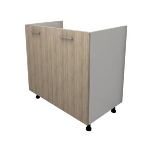 Corp Masca Chiuveta Lecce, 2 Usi, Stejar Sonoma/Alb, 80 x 50 x 80 cm