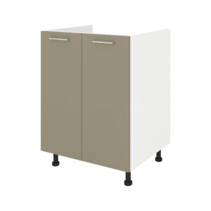 Corp Masca Chiuveta Lecce, 2 Usi, Taupe/Alb, 60 x 50 x 80 cm